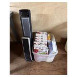 2 Lasko ceramic air heaters and a tub of