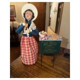 Signed Byers Choice Country Woman holding