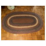 2 Braided rugs 38.5 X 60.5 and 21 X 30