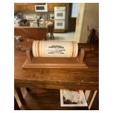 Stoneware advertising rolling pin