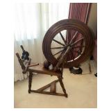 Wooden spinning wheel