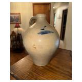 American stoneware ovoid jug with cobalt blue