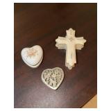 3 Trinket boxes - Lenox Heavenly Cross