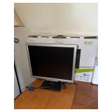 Acer 23 inch monitor, desk organizer and