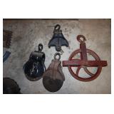 Shelf lot - Durbin Durco pulley, Myers and Olson