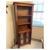 Handmade pine bookcase/display cabinet with