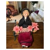 Byers Choice caroler figurine and bench