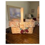 Signed Longaberger handwoven basket with