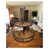 2 Tier Lazy Susan decorated with a rooster