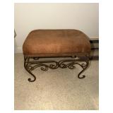 Wrought iron foot stool