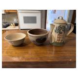 Rockdale stoneware bowl, stoneware bowl,