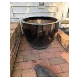 Black planter 19 inch diameter