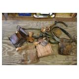 Lot of toolbelts  including Klein, Craftsman, and