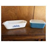 Pyrex blue refrigerator dish with lid (some