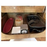 2 Sliding drawer lots- Presto electric frying pan,