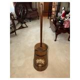 Decorative wooden butter churn - Love, Life,