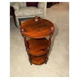 Eathan Allen pine 3 tier plant stand table