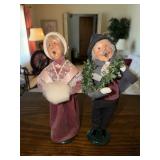 2 Byers Choice caroler figurines Victorian
