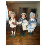 3 Byers Choice caroler figurines