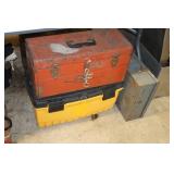 Lot - 3 Empty tool boxes (1 plastic and 2 metal)