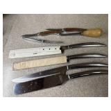 Knife lot - 3 carving style knives one marked