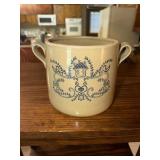 Ceramic butter pot wih cobalt blue