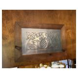 Lot- punch tin welcome sign, wall picture of