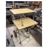 Homemade folding cart and Ambria bamboo shade