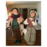 2 Byers Choice caroler figurines
