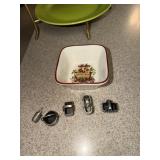 Longaberger Christmas bowl with 5 miniature