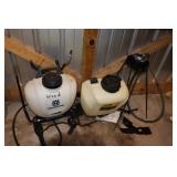 2 backpack pump sprayers 1 Husquavarna, 1 Stanley