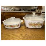 2 Corning ware Spice of Life casserole dishes