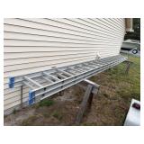 Werner extension ladder 36 feet and saw horses