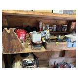 Shelf lot - carpenters tool tray with light