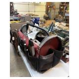 Husky tool bag with contents - clamps,