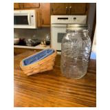 Longaberger 2003 sleigh basket with blue