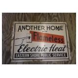 Metal Sign Another Home with Flameless Electric