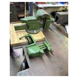 No. W-10 Vise and a small bench vise