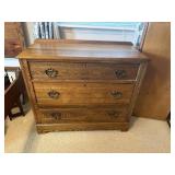 Oak 3 drawer dresser 36 X 16.25 X 31.25