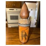 Antique transfer vase with Native American female