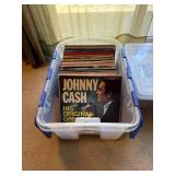 Tub containing albums including