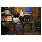 Table Lot - Table, Coleman grill, Weber grill, 2