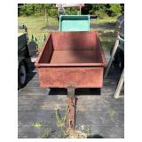Single axle pull behind dump cart/wagon