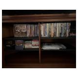 Lot of DVD and VHS tapes including