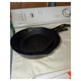 Cast iron fry pan lot - Lodge hand griddle,