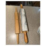 2 Rolling pins one is marble