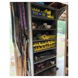 Contents of cabinet - parts bins, bolts and