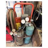 Welding tanks, cart & torch