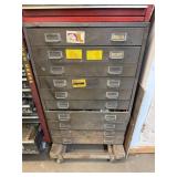 Cole-Steel cabinet with vise grip, locking C