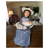 Byers Choice caroler figurine lady in wicker chair